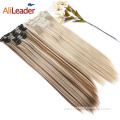 Synthetic Natural Silk Straight Hair 16 Clips